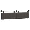 vidaXL T&ecirc;te de lit suspendue Noir PU antique