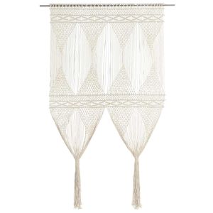 vidaXL Rideau en macramé 140x240 cm Coton