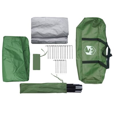 vidaXL Tente familiale Crossvent 8 personnes vert imperméable