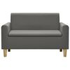 vidaXL Canapé à 2 places pour enfants Gris Similicuir