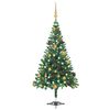 vidaXL Arbre de No&euml;l artificiel pr&eacute;-&eacute;clair&eacute;/boules 120 cm 230 branches