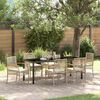 vidaXL Ensemble de salle &agrave; manger pour jardin 7 pcs Beige polyrotin