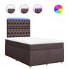 vidaXL Sommier &agrave; lattes de lit et matelas marron fonc&eacute; 120x190cm tissu