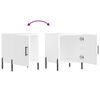 vidaXL Tables de chevet 2 pcs blanc brillant 40x40x50 cm