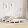vidaXL Cadre de lit sans matelas blanc 140x200 cm bois de pin massif