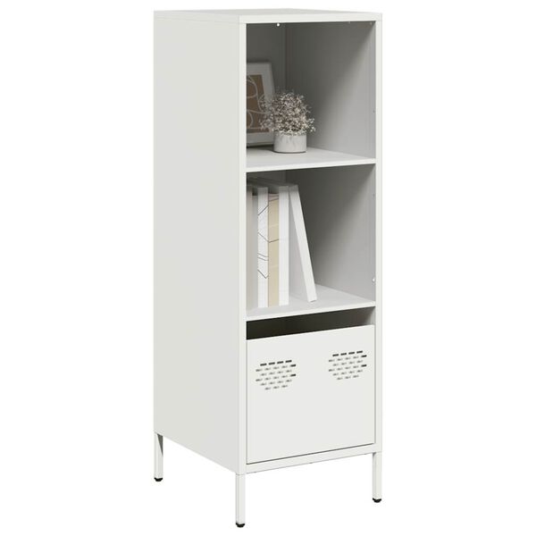 vidaXL Buffet haut blanc 35x39x103,5 cm acier