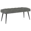 vidaXL Banc avec capitonnage bouton Gris fonc&eacute; 110 x 40 x 46 cm