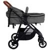 vidaXL Poussette pour b&eacute;b&eacute; 2-en-1 Gris clair et noir Acier