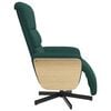 vidaXL Fauteuil inclinable avec repose-pieds vert fonc&eacute; tissu