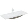 vidaXL Lavabo encastr&eacute; avec robinet 101x39x18 cm C&eacute;ramique Blanc