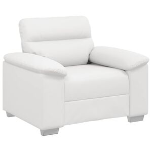 vidaXL Fauteuil canap&eacute; blanc 100x81x84 cm en similicuir