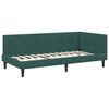 vidaXL Cadre de lit d'angle Vert fonc&eacute; 90 cm x 200 cm Velours