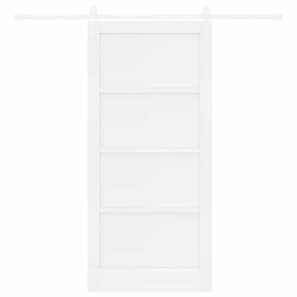 vidaXL Porte coulissante ORKDAL Blanc 93 x 202 cm Pin massif
