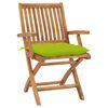 vidaXL Chaises pliables de jardin avec coussins lot de 6 Bois de teck