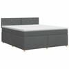 vidaXL Lit boxspring avec matelas Gris fonc&eacute; 180 x 200 cm Tissu
