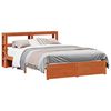 vidaXL Cadre de lit Cire marron 160 x 200 cm Bois de Pin Massif