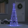 vidaXL Arbre de No&euml;l LED avec 390 LED avec support Bleu 250 cm Fer