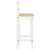 vidaXL Chaises de bar lot de 2 blanc bois de pin solide