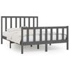 vidaXL Cadre de lit sans matelas gris 120x200 cm bois massif
