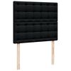 vidaXL Cadre de lit ottoman avec matelas noir 120x190 cm velours