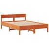 vidaXL Lit biblioth&egrave;que sans matelas cire marron 150x200 cm pin massif