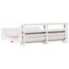 vidaXL Cadre de lit sans matelas blanc 200x200 cm bois massif de pin