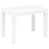 vidaXL Table de jardin avec 2 bancs Plastique Blanc
