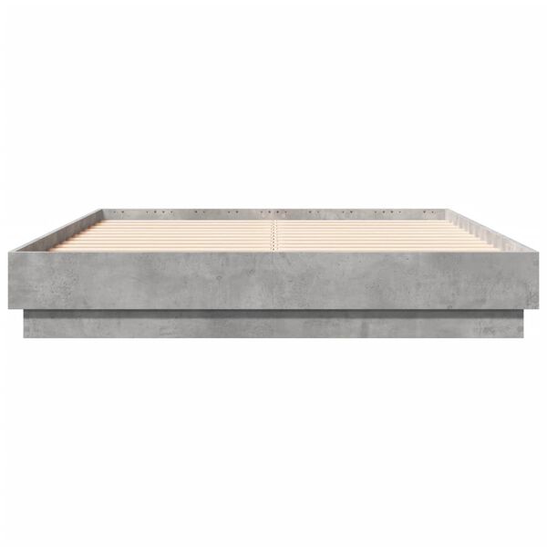 vidaXL Cadre de lit sans matelas gris b&eacute;ton 120x190 cm