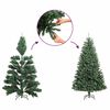 vidaXL Sapin de No&euml;l mince Vert 210 cm PVC et bois de pin massif