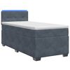 vidaXL Lit de box spring avec matelas et LED Gris fonc&eacute; Simple Velours
