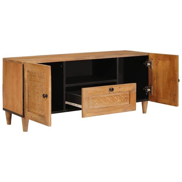 vidaXL Unites TV Marron Clair 105 x 33 x 46 cm Bois d'ing&eacute;nierie