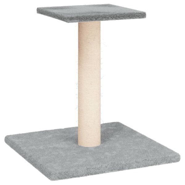 vidaXL Arbre &agrave; chat avec plate-forme gris clair 38 cm