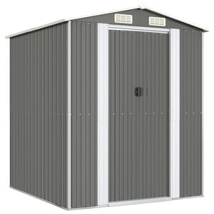 vidaXL Abri de jardin Gris clair 192x191x223 cm Acier galvanis&eacute;