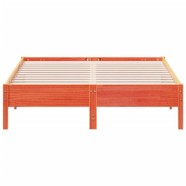 vidaXL Cadre de lit sans matelas cire marron 150x200cm bois pin massif