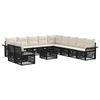 vidaXL Ensemble de canap&eacute; de jardin 12 pcs Noir polyrotin