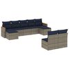 vidaXL Ensemble de canap&eacute; de jardin 9 pcs avec coussins gris r&eacute;sine tress&eacute;e