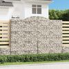 vidaXL Paniers &agrave; gabions arqu&eacute;s 8 pcs 300x30x220/240 cm fer galvanis&eacute;