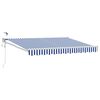 vidaXL Auvent r&eacute;tractable &eacute;lectrique Bleu et Blanc 3 x 2,5 m