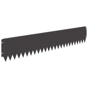 vidaXL Bordure de Pelouse 20 pc 103 x 20 cm Acier Noir
