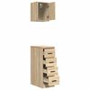 vidaXL Armoires de garage 2 pcs ch&ecirc;ne sonoma bois d'ing&eacute;nierie