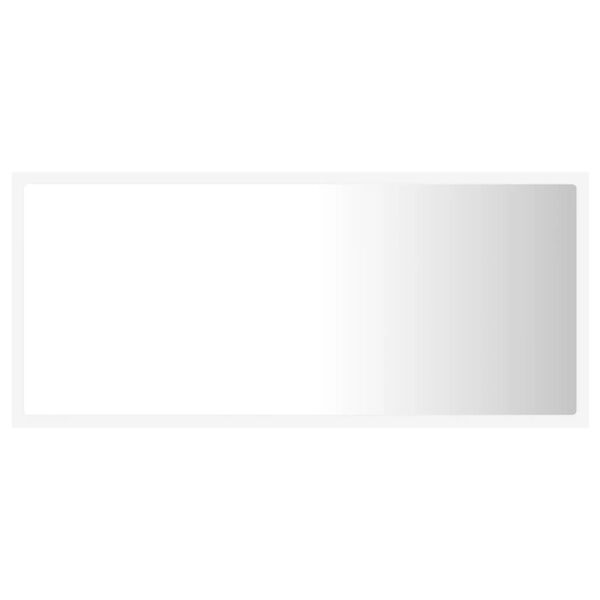 vidaXL Miroir à LED de salle de bain Blanc 90x8,5x37 cm Acrylique