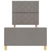 vidaXL Cadre de lit avec t&ecirc;te de lit Taupe 90 x 200 cm tissu