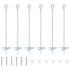 vidaXL Ancre de terre 6 pcs Argent&eacute; &Oslash;10 x 50 cm M&eacute;tal galvanis&eacute;