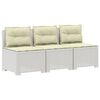 vidaXL Canap&eacute; de jardin 3 places avec coussins look rattan 3 place PP