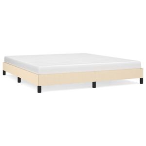 vidaXL Cadre de lit sans matelas cr&egrave;me 160x200 cm tissu
