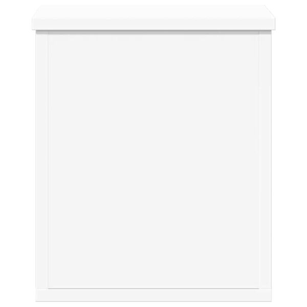 vidaXL Bo&icirc;te de rangement blanc 30x35x35 cm bois d'ing&eacute;nierie