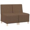 vidaXL Unit&eacute; de Sofa Modulaire Sans Accoudoirs 2 pc Marron tissu