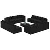 vidaXL Salon de jardin 13 pcs avec coussins R&eacute;sine tress&eacute;e Noir