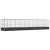 vidaXL Voli&egrave;re avec extension argent&eacute; 1039x207x212 cm acier