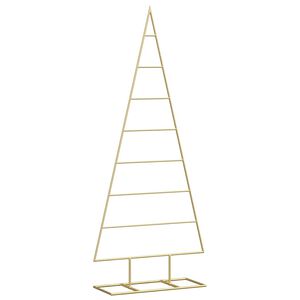 vidaXL Arbre de Noël en métal Doré 125 cm Acier peint par poudre